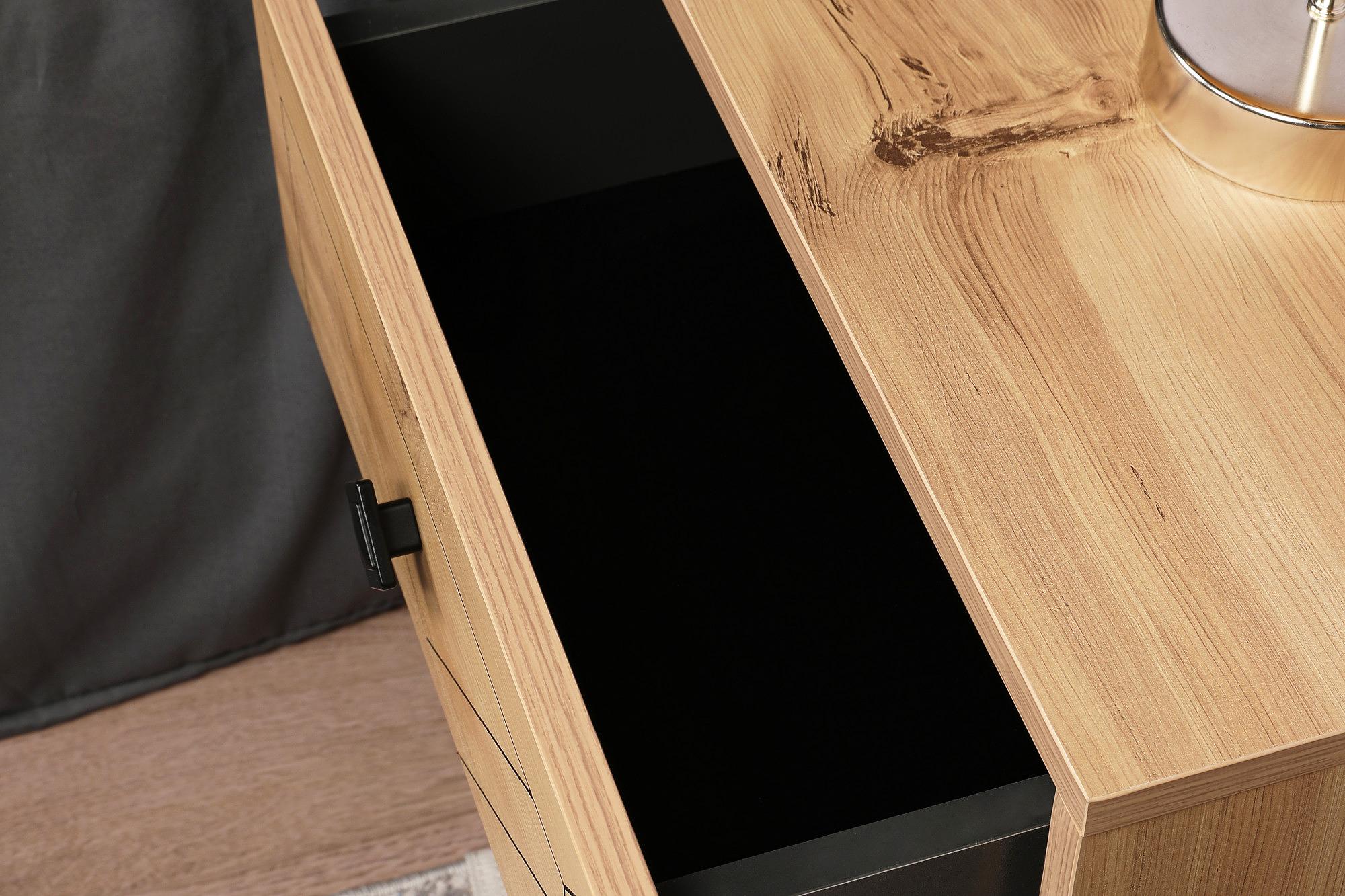 Luna Nachttisch Holzfurnier 5