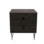 Luna Nightstand Wood Veneer Dark Brown 0