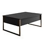 Luxe Coffee Table Wood Veneer Anthracite Gold 0