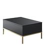 Lord Coffee Table Wood Veneer Anthracite Gold 0