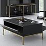 Lord Couchtisch Holzfurnier Anthrazit Gold 2