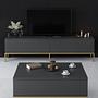 Lord Couchtisch Holzfurnier Anthrazit Gold 3