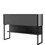 Luxe Sideboard Holzfurnier Schwarz Anthrazit 0
