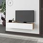Francy 135 Lowboard Wood Veneer Sapphire White 1