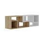 Glis Lowboard Holzfurnier Sapphire Weiß 0