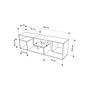 Glis Lowboard Holzfurnier Sapphire Weiß 6