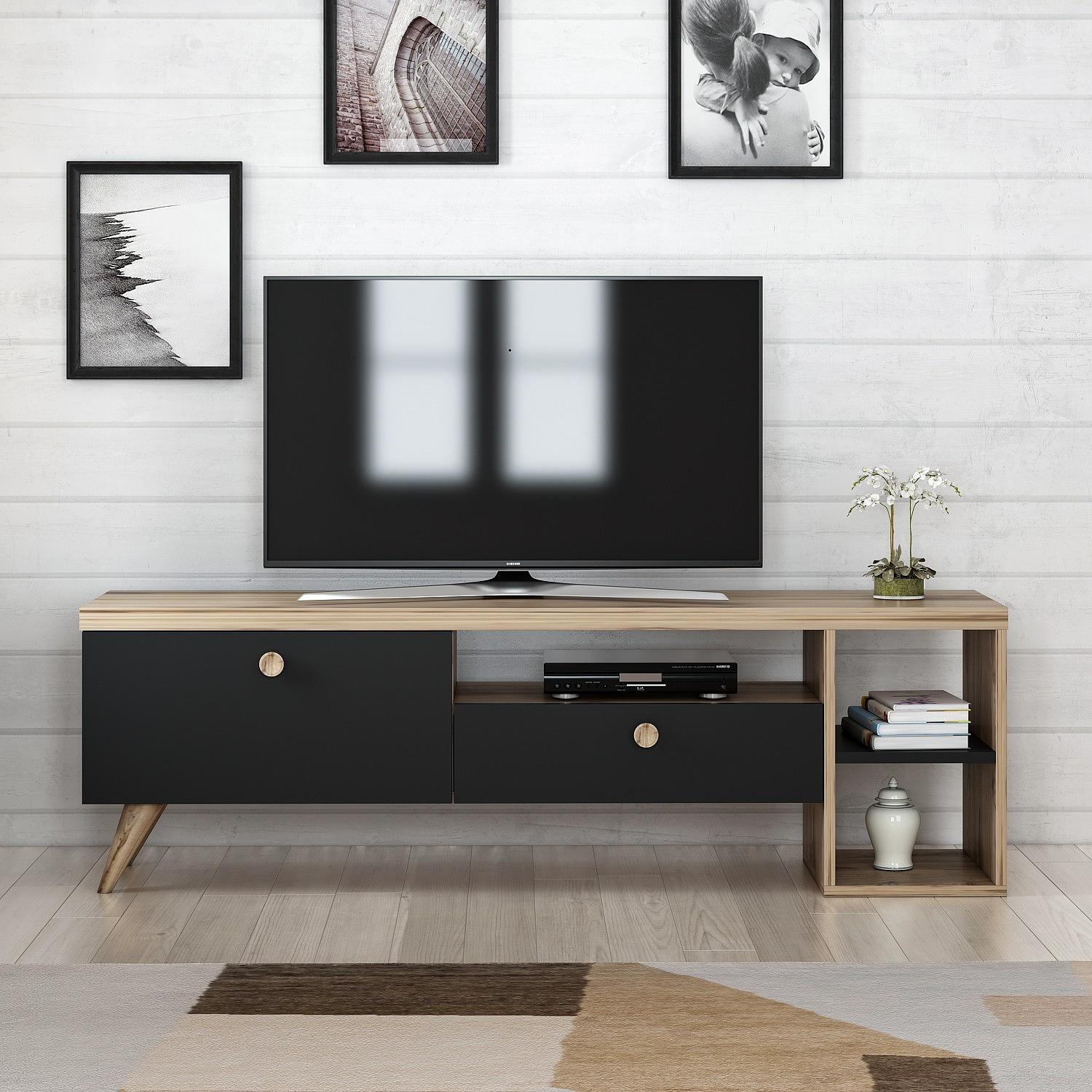 Parion Lowboard Wood Veneer Black 1