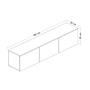 Neon Lowboard Wooden veneer White 8