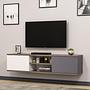 Ayze Lowboard Wood Veneer Anthracite White 3