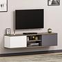 Ayze Lowboard Wood Veneer Anthracite White 4