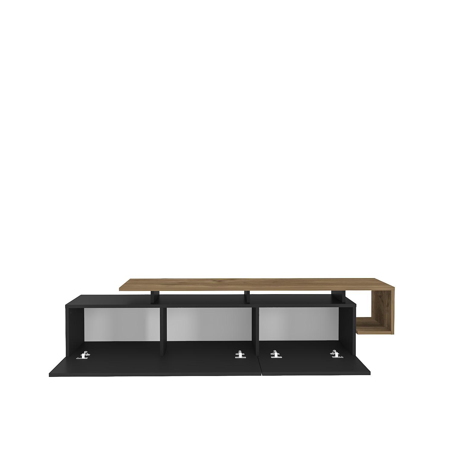 Pia Lowboard Holzfurnier Schwarz 5