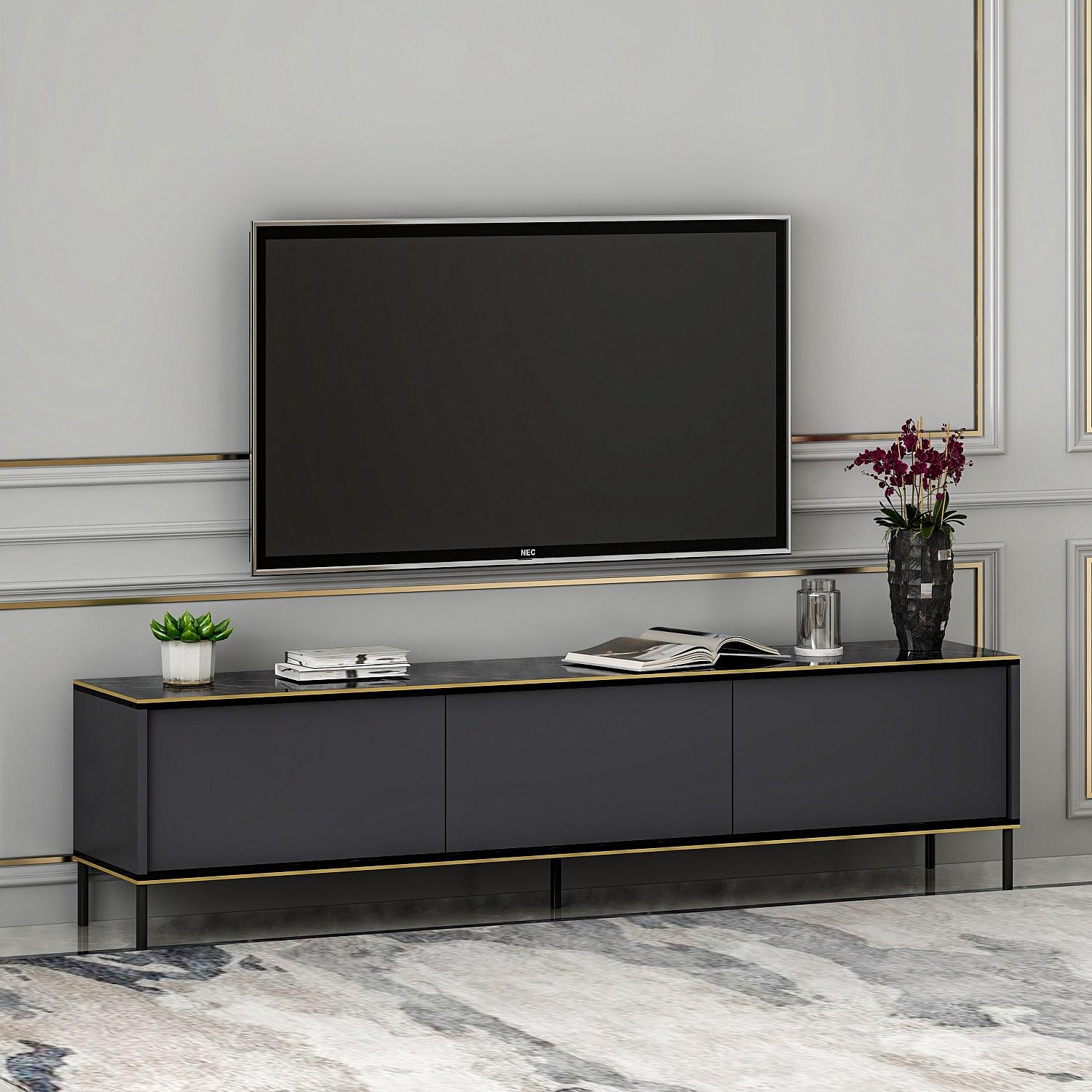 Imaj Lowboard Wood veneer Anthracite 2