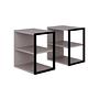 Echo Side Table Set Wood Veneer Light Mocha 0