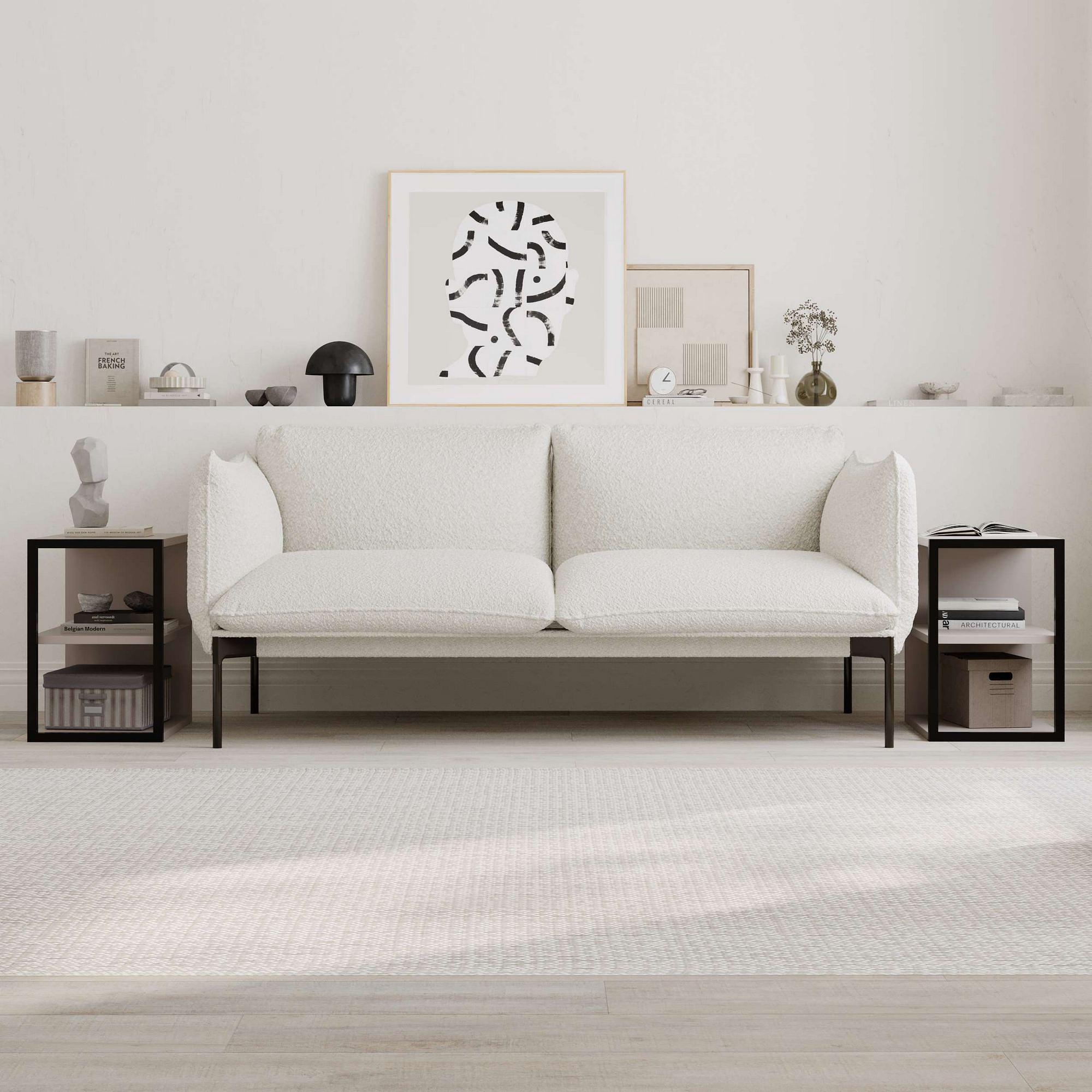 Echo Side Table Set Wood Veneer Light Mocha 2