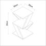 Albeni Side Table Wood Veneer White 9