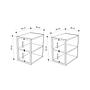 Echo Beistelltisch Set Holzfurnier Retro Grau 6