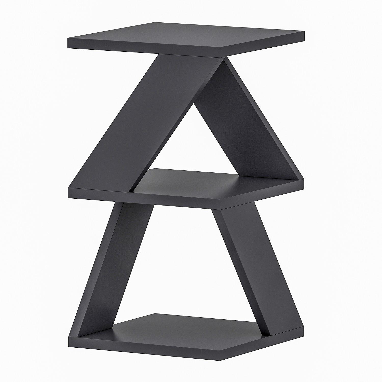 Albeni Beistelltisch Holzfurnier Anthrazit 7
