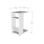 Filinta Side Table Wood Veneer White 4
