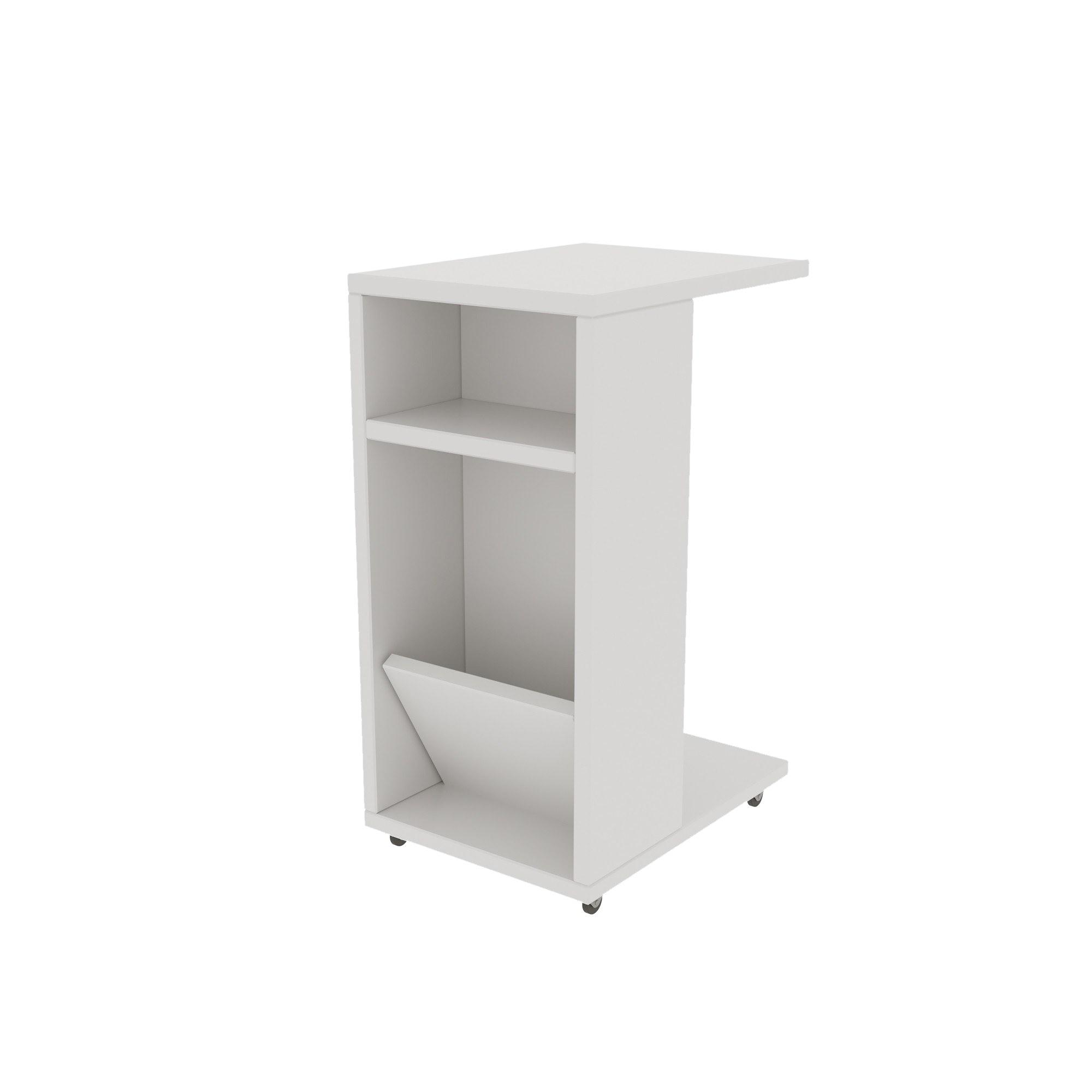 Filinta Side Table Wood Veneer White 5
