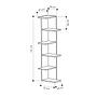 Saso Bookshelf Wood veneer White 3