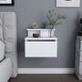 Alice Bedside Table Wood Veneer White 1