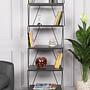 Balaban Bücherregal Holzfurnier Anthrazit 1