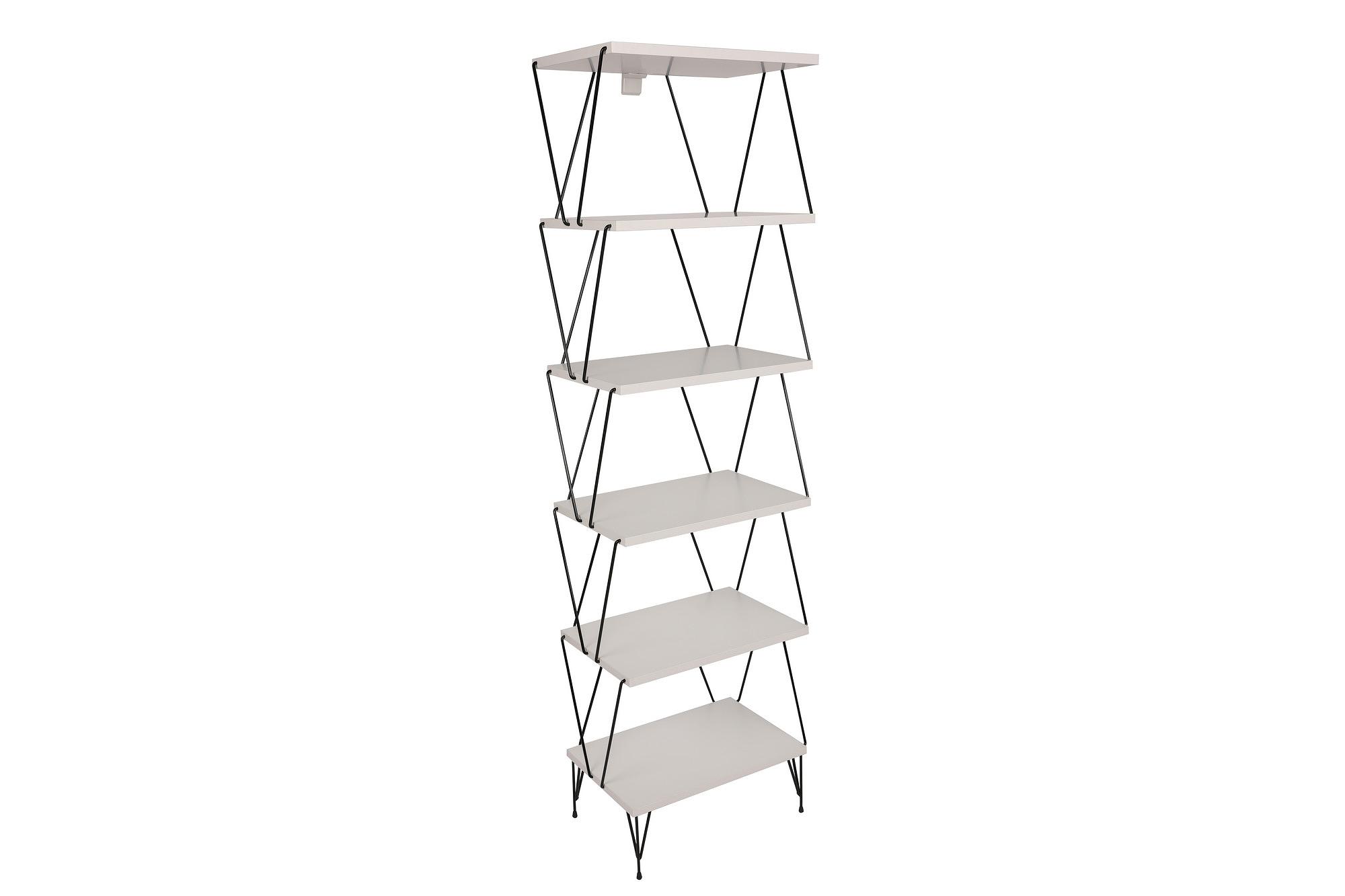 Balaban Bücherregal Holzfurnier Weiß 7