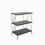 Lazandos Side Table Wood Veneer Anthracite 0