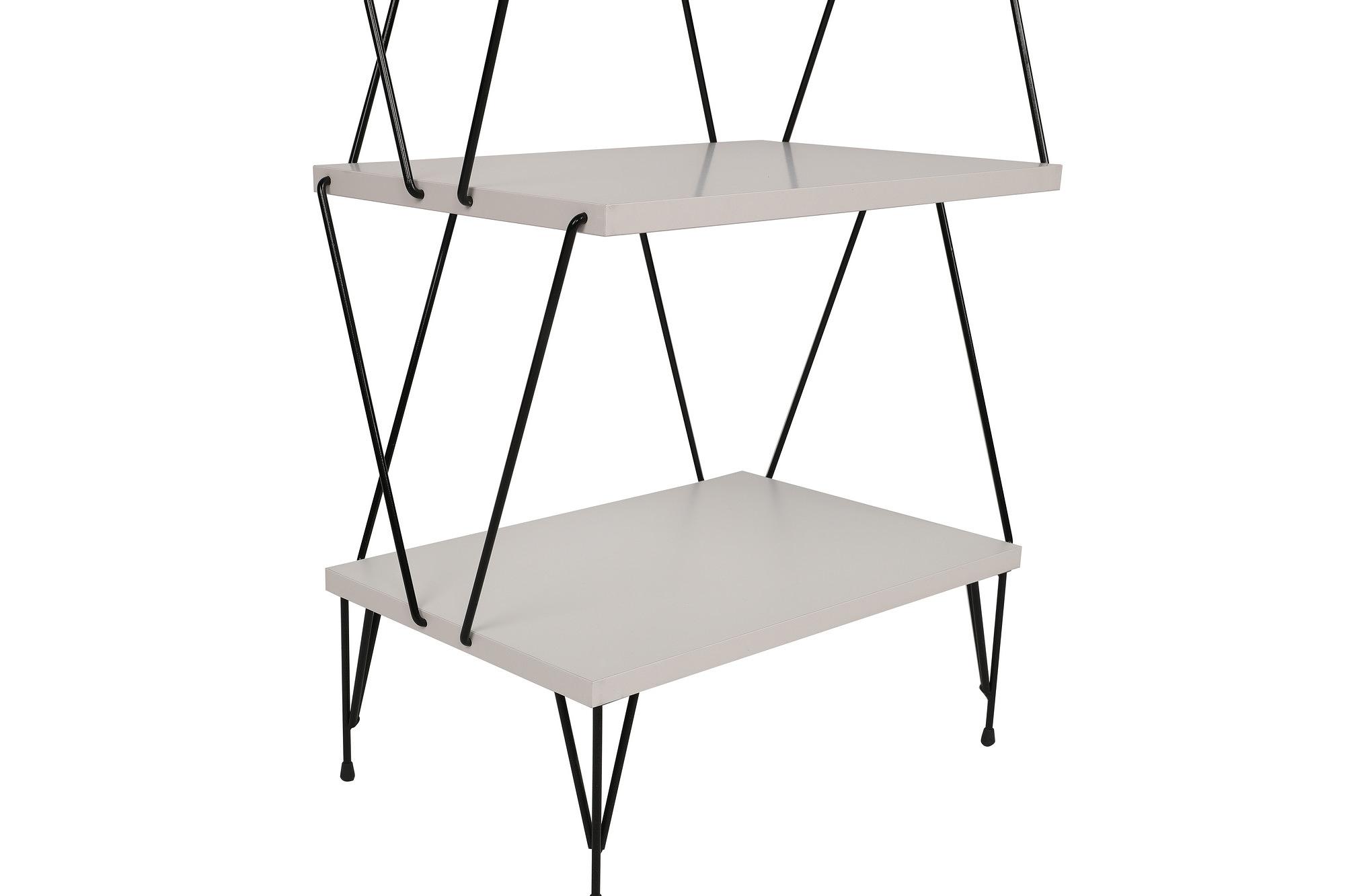 Balaban Bücherregal Holzfurnier Weiß 9