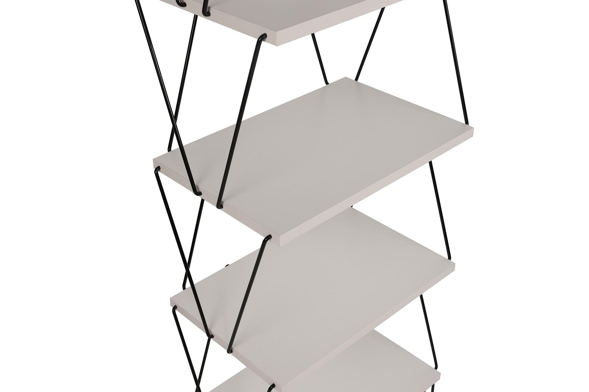Balaban Bücherregal Holzfurnier Weiß 8