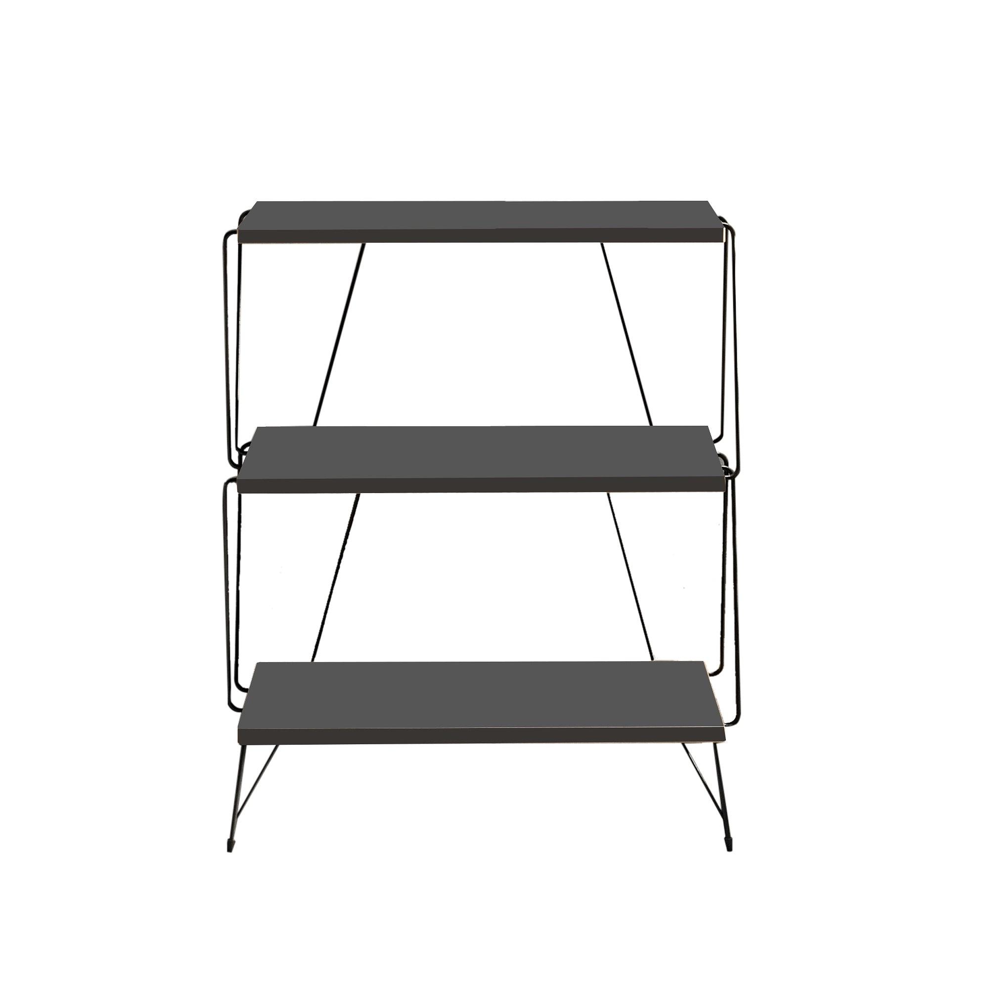 Lazandos Beistelltisch Holzfurnier Anthrazit 5