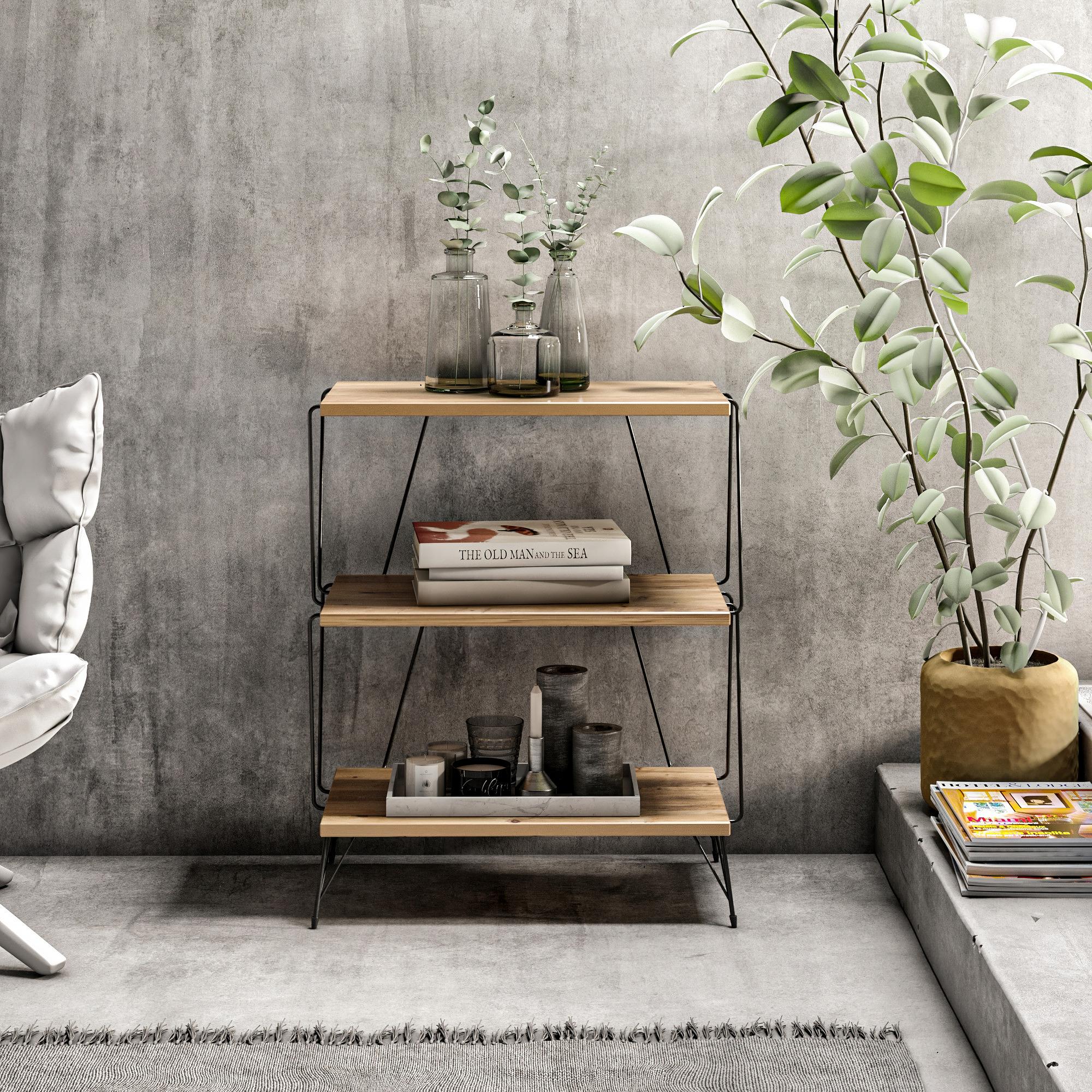 Lazandos side table wood veneer 2