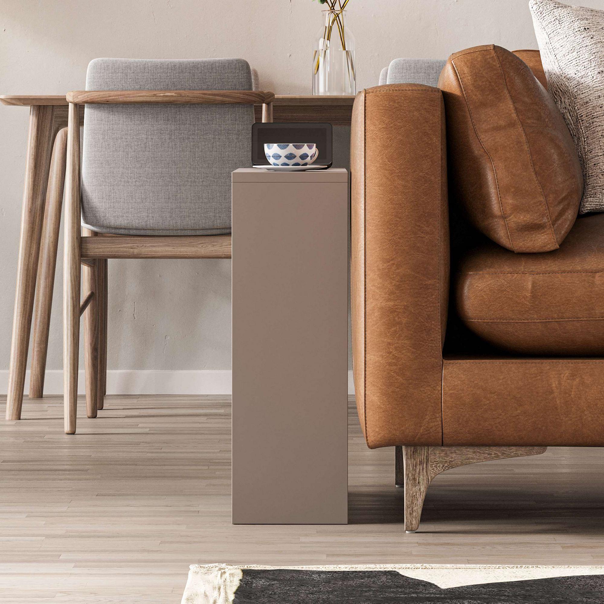 Simpi Side Table Wood Veneer Light Mocha 3