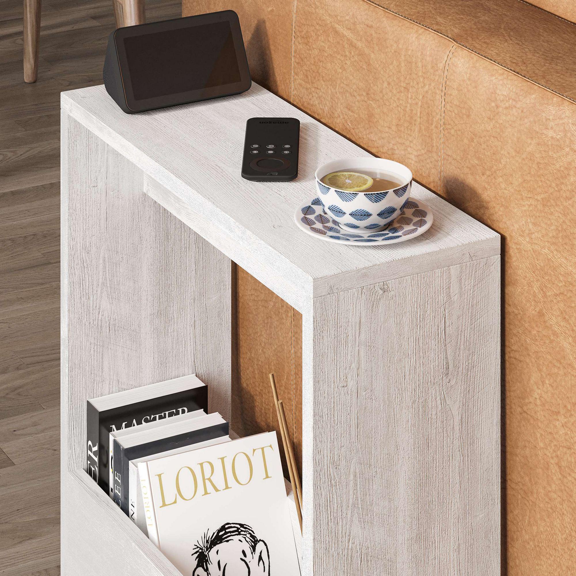 Simpi Side Table Wood Veneer Antique White 2