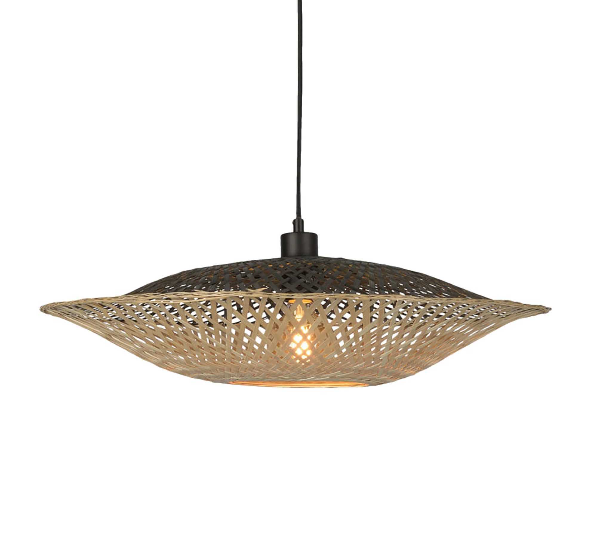 Pendant lamp 1-flame solid bamboo 0