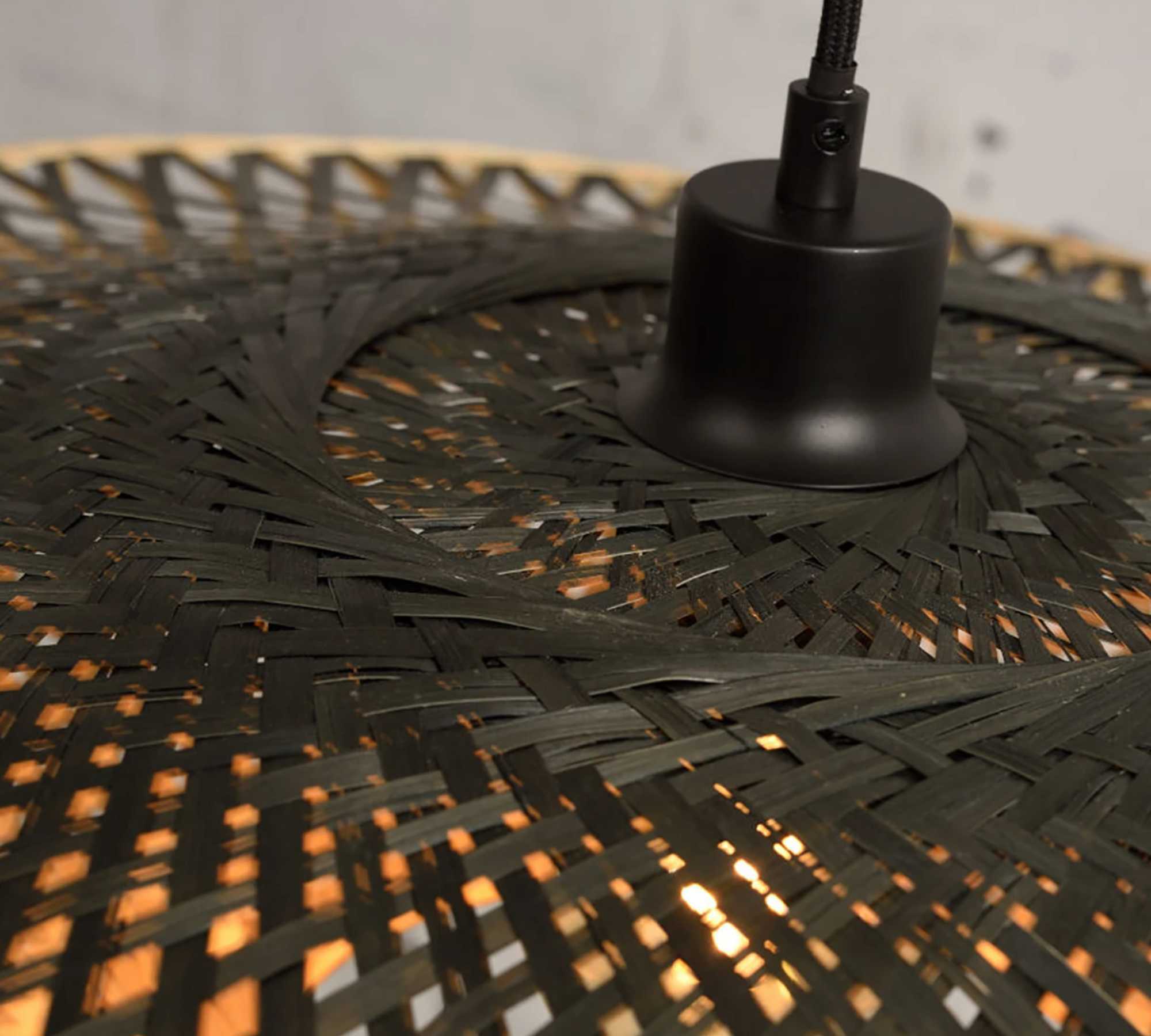 Pendant lamp 1-flame solid bamboo 2