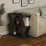 Lazena Side Table Wood Veneer Anthracite 1