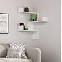 Luksa Wall Shelf Wood Veneer White 1