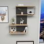 Destan Wandregal Holzfurnier Anthrazit 3