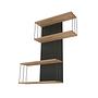 Destan Wandregal Holzfurnier Anthrazit 6