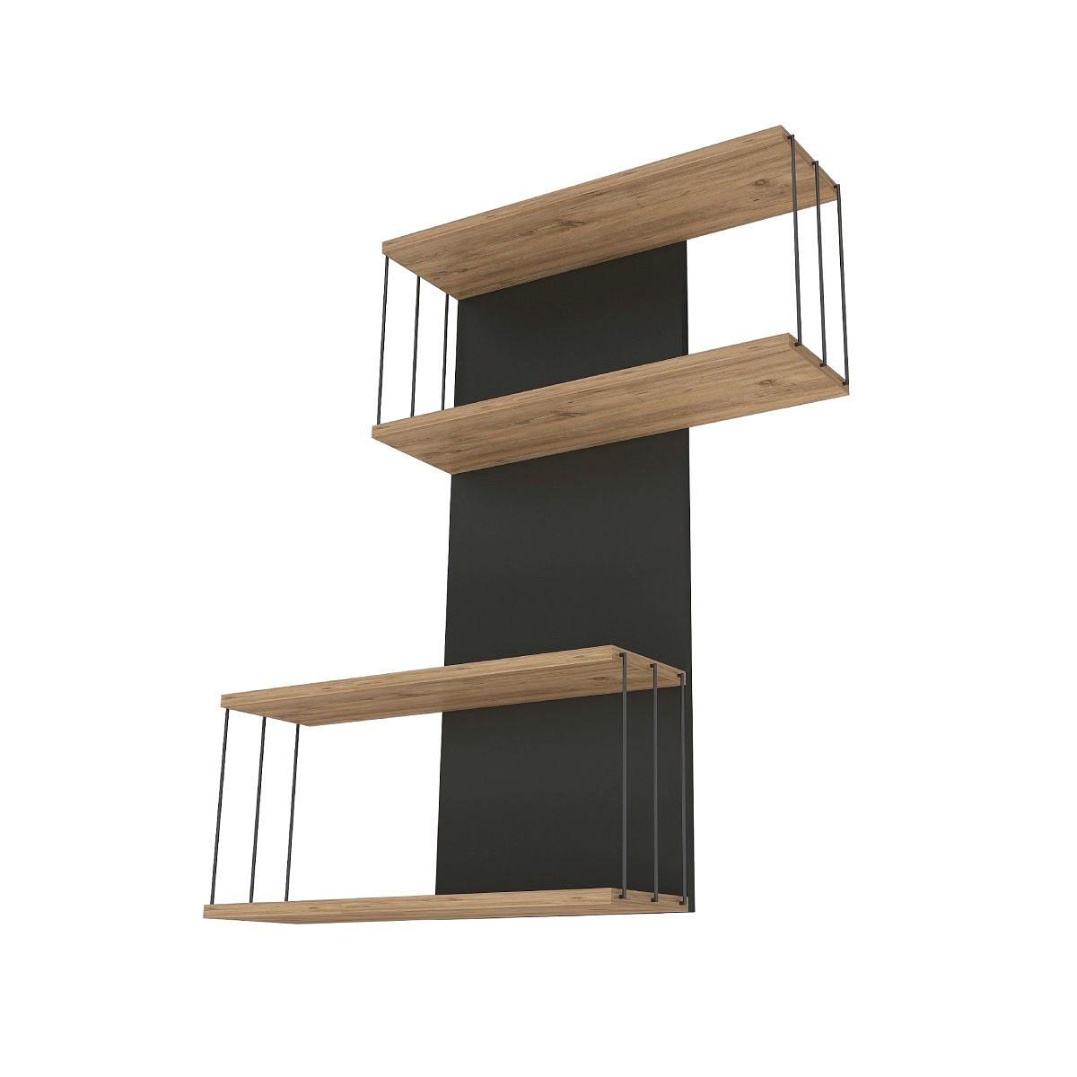 Destan Wooden Shelf Wood Veneer Anthracite 6