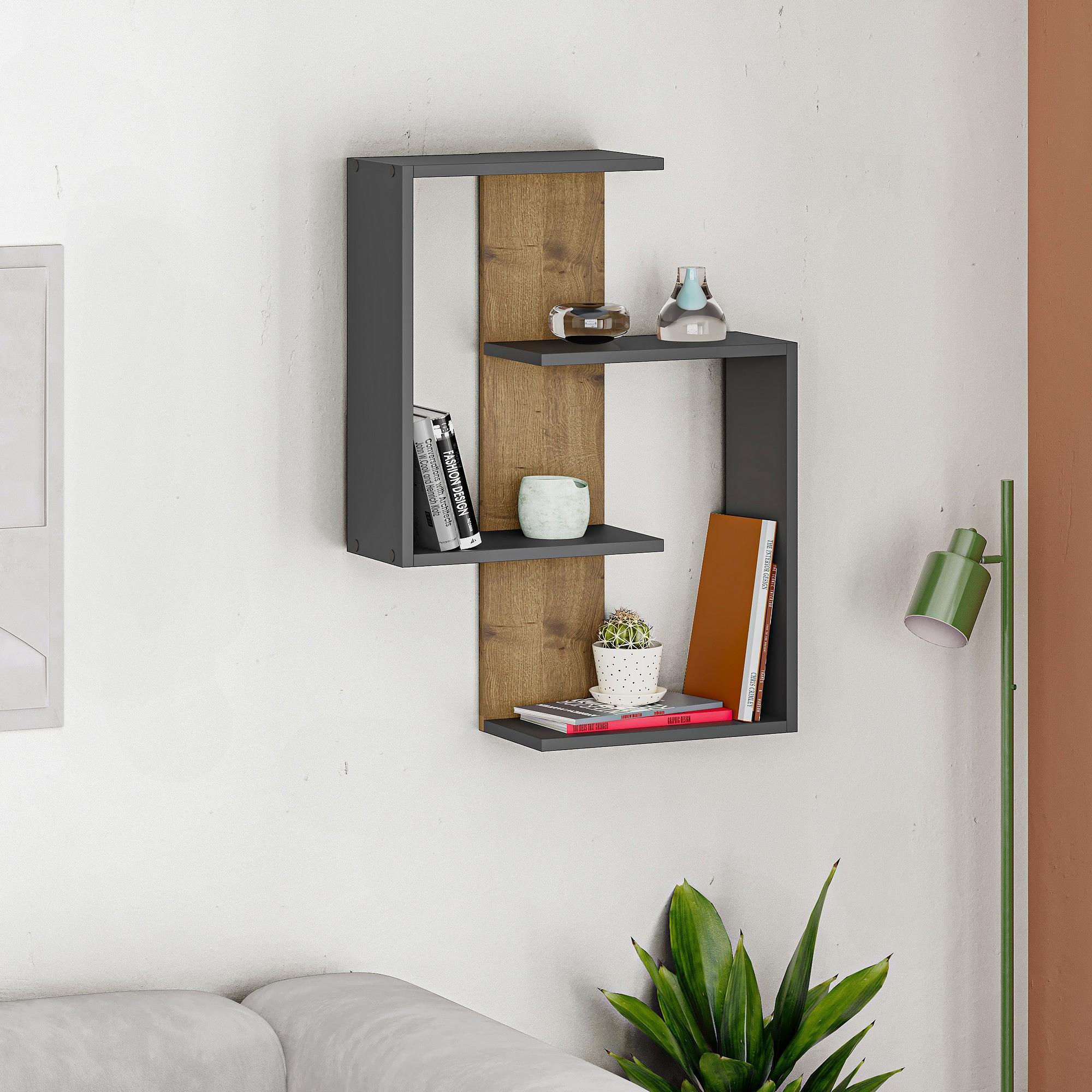 Paranoid Shelf Wood Veneer Anthracite 1
