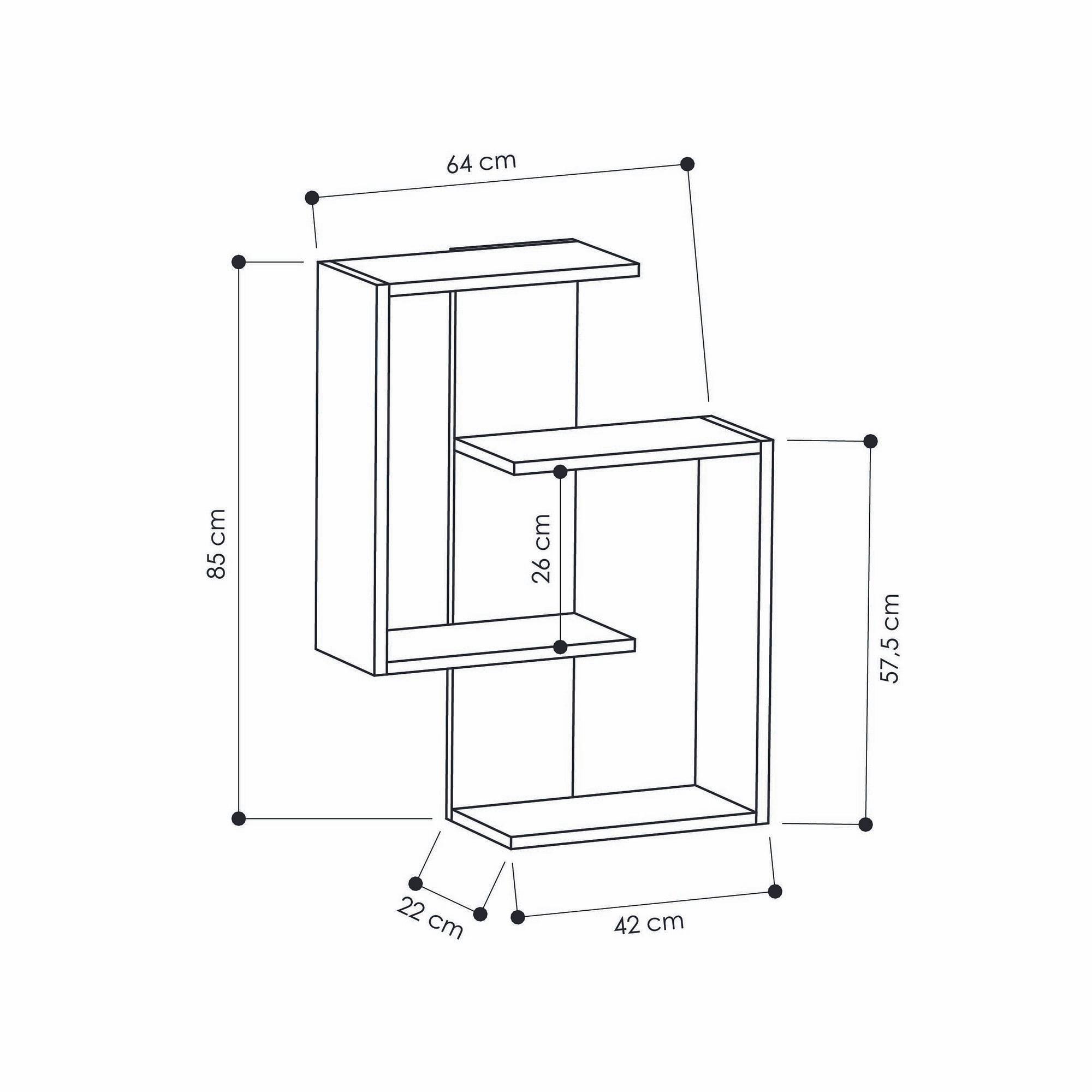 Paranoid Wandregal Holzfurnier Anthrazit 5