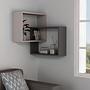 Ring Wall Shelf Wood Veneer Light Mocha Anthracite 1