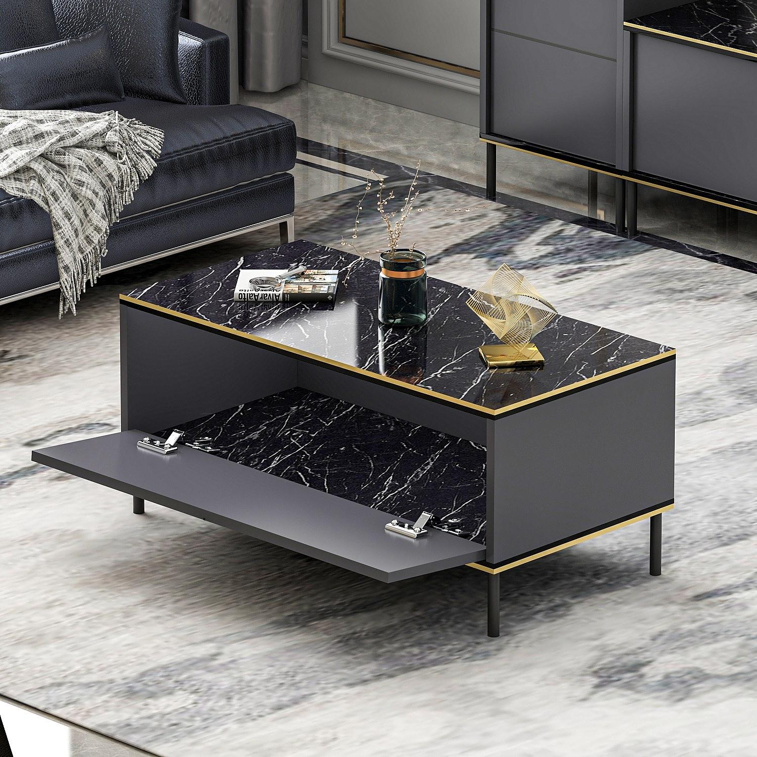 Imaj Couchtisch Holzfurnier Anthrazit 6
