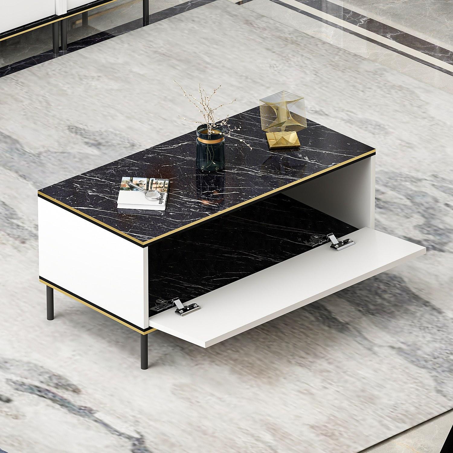 Imaj Coffee table wood veneer White 2
