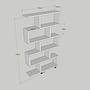 Elif Bookshelf Wood Veneer White 4