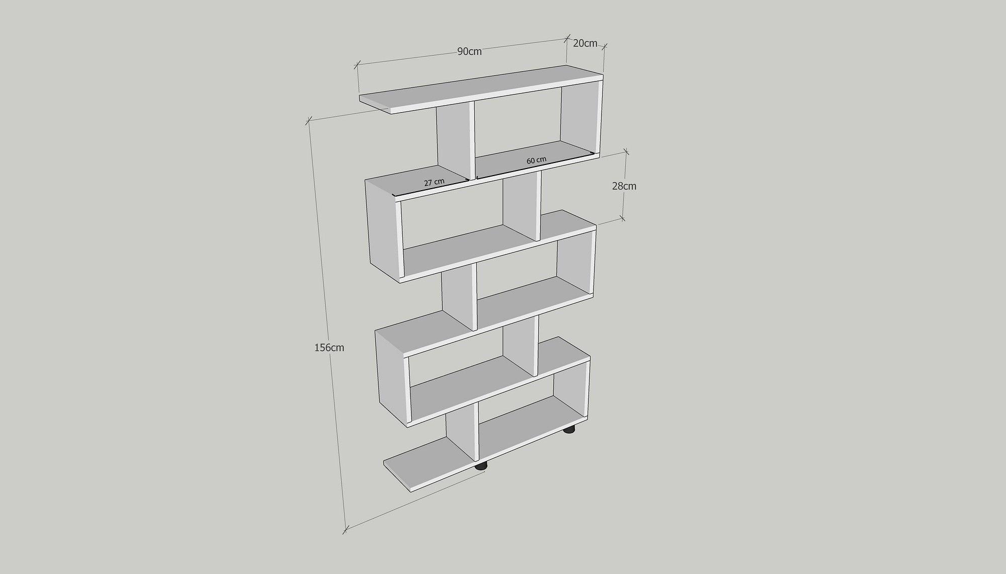 Elif Bookshelf Wood Veneer 4