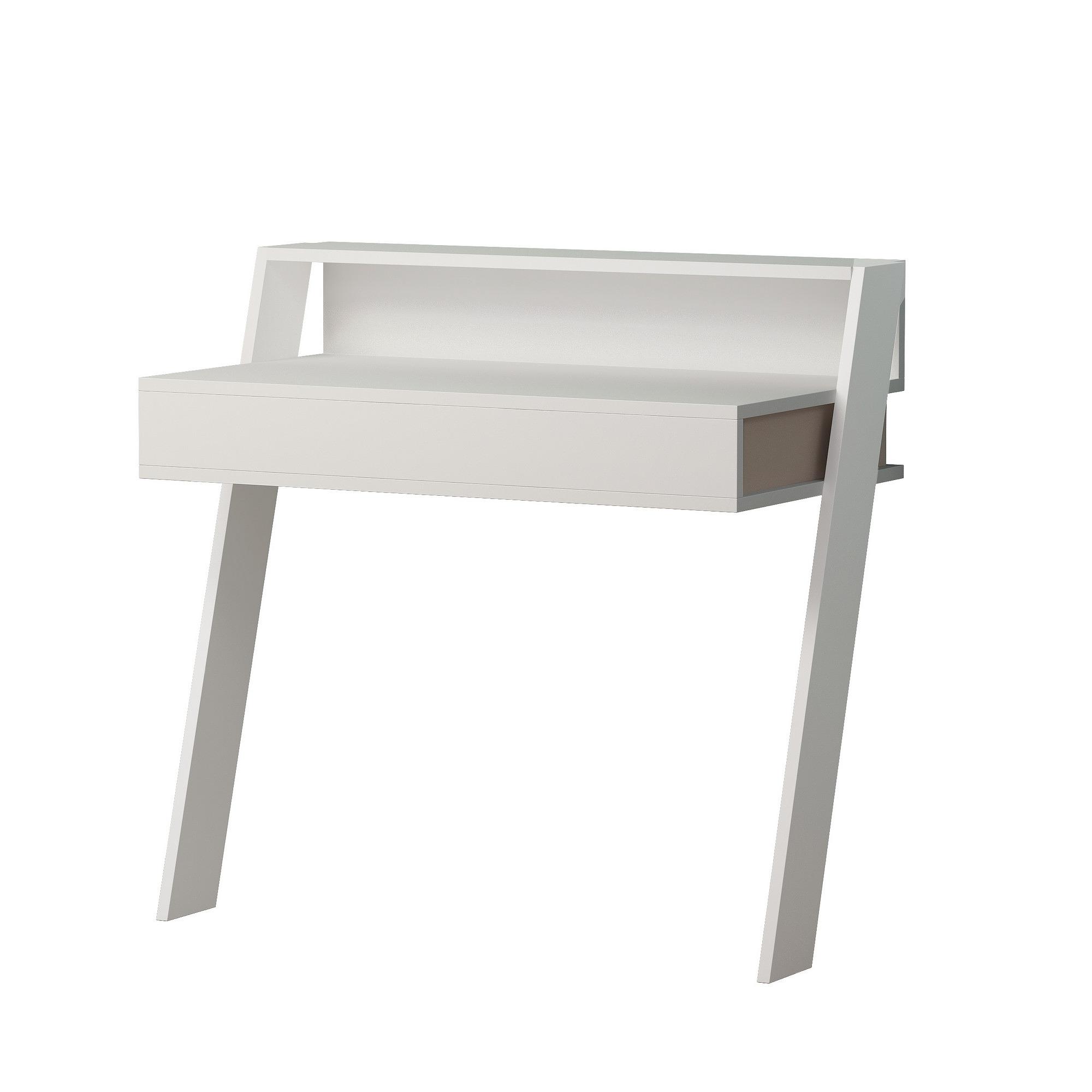 Cowork Desk Wood Veneer White 0
