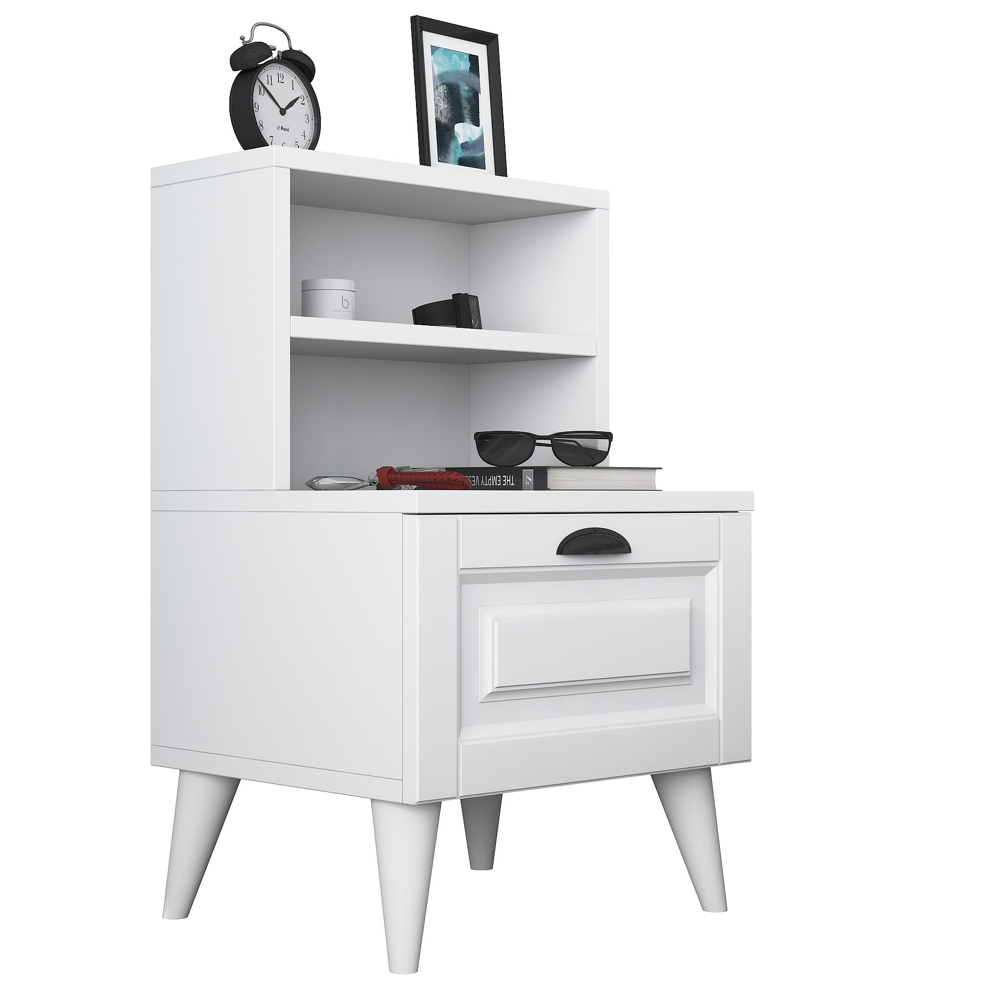 Bd105 Nightstand Wood veneer White 6